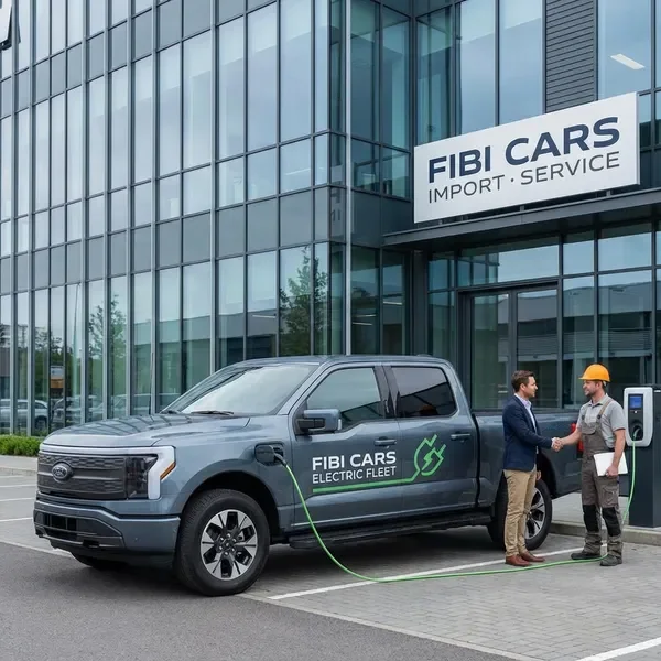 טנדר חשמלי אפור לקבלנים